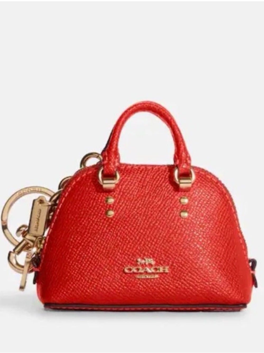 NWT Coach Katy Mini Satchel Bag Charm with Gold Hardware